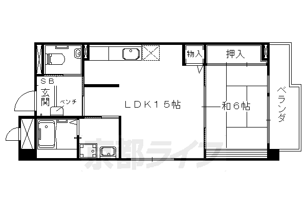 京都府京都市山科区音羽珍事町 四宮駅 1LDK マンション 賃貸物件詳細