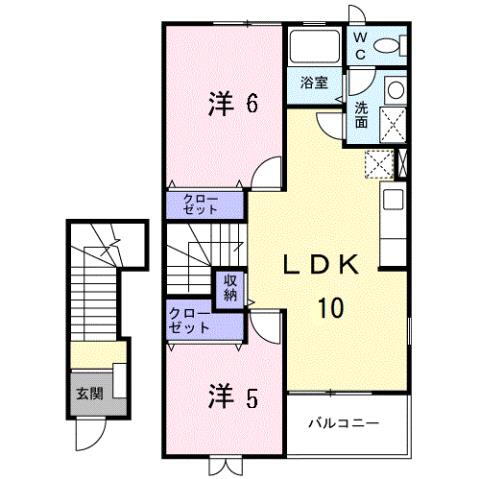 福岡県飯塚市潤野 飯塚駅 2LDK アパート 賃貸物件詳細