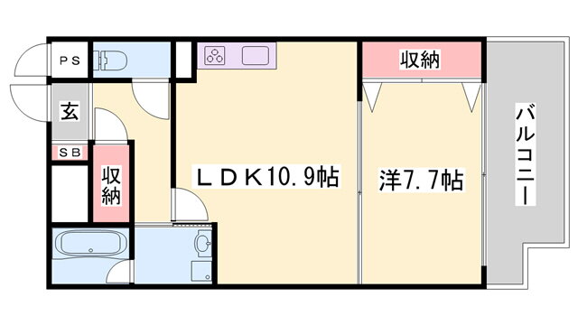 兵庫県姫路市高尾町 姫路駅 1LDK マンション 賃貸物件詳細