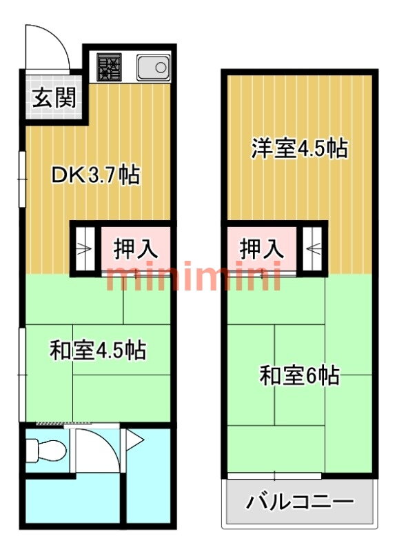 大阪府高槻市東天川２ 3DK 一戸建て 賃貸物件詳細