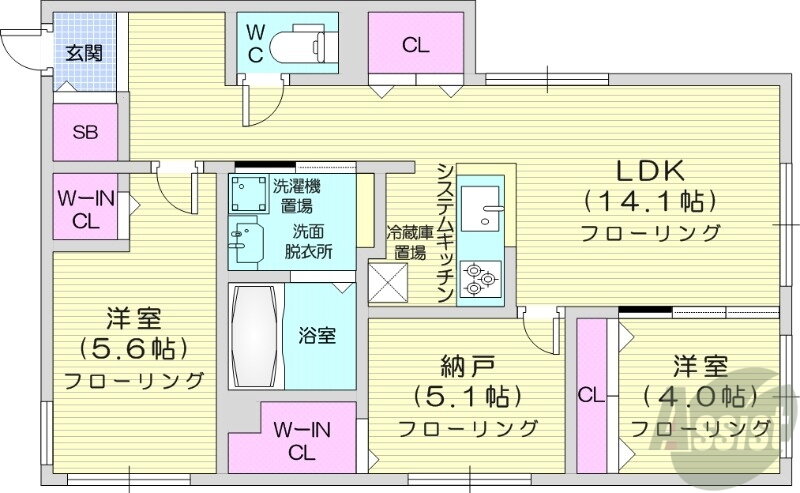 北海道札幌市東区北十一条東１ 北１３条東駅 3LDK マンション 賃貸物件詳細