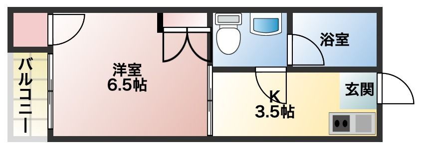 福岡県宗像市赤間６ 教育大前駅 1K マンション 賃貸物件詳細
