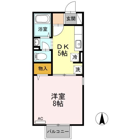 セジュール　カーサＣ 1階 1DK 賃貸物件詳細