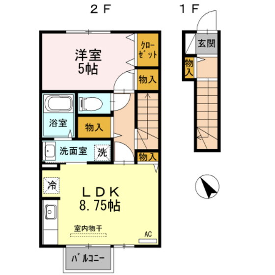 富山県富山市向新庄町４ 越中荏原駅 1LDK アパート 賃貸物件詳細