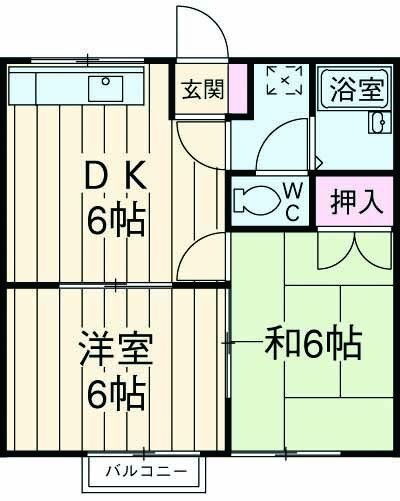 藤栄コーポ 2階 2DK 賃貸物件詳細