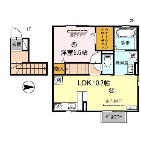 福井県福井市渕１ 福井駅 1LDK アパート 賃貸物件詳細