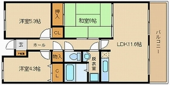 大阪府柏原市大字高井田 高井田駅 3LDK マンション 賃貸物件詳細