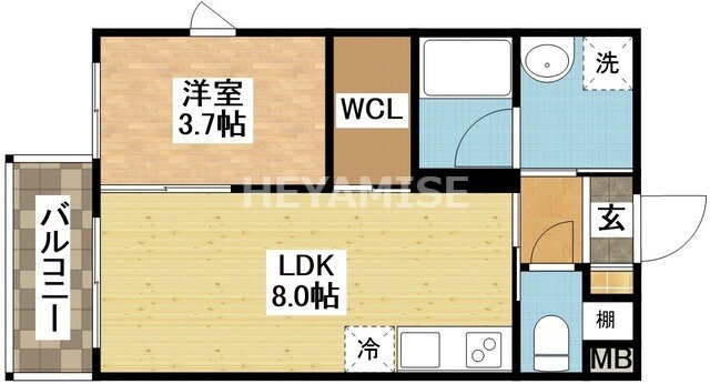ｍｏｄｅｒｎ　ｐａｌａｚｚｏ出雲 3階 1LDK 賃貸物件詳細