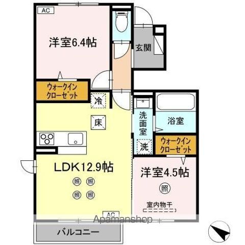 福岡県糟屋郡粕屋町花ヶ浦４ 原町駅 2LDK アパート 賃貸物件詳細