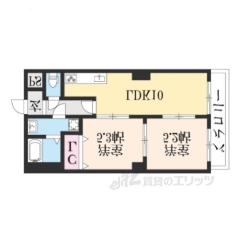 京都府京都市山科区西野山中鳥井町 椥辻駅 2LDK マンション 賃貸物件詳細