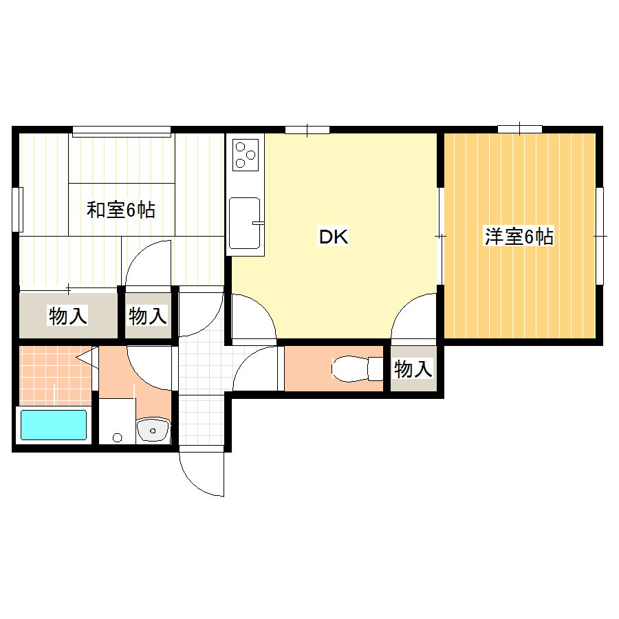 神奈川県横須賀市大矢部３ 北久里浜駅 2DK アパート 賃貸物件詳細