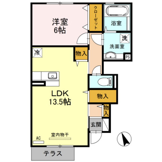 富山県富山市高畠町１ 萩浦小学校前駅 1LDK アパート 賃貸物件詳細