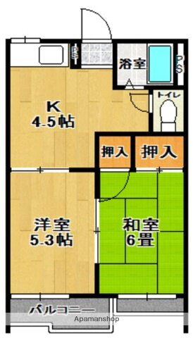 福島県郡山市安積町長久保３ 郡山駅 2K アパート 賃貸物件詳細