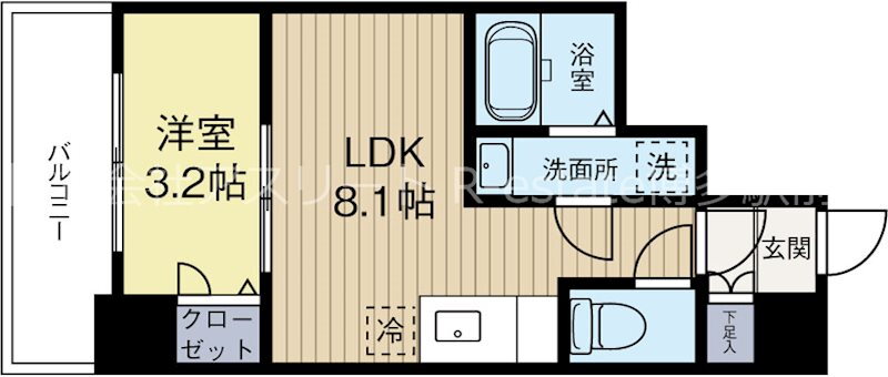 福岡県福岡市中央区荒戸１ 大濠公園駅 1LDK マンション 賃貸物件詳細