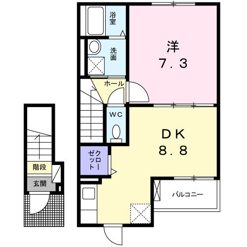 大阪府高槻市富田町６ 富田駅 1DK アパート 賃貸物件詳細