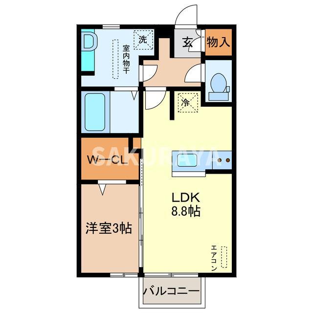 栃木県足利市伊勢町４ 足利駅 1LDK アパート 賃貸物件詳細