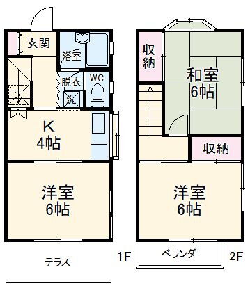 パピヨンＴ 2DK 賃貸物件詳細