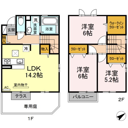 広島県福山市川口町４ 福山駅 3LDK アパート 賃貸物件詳細