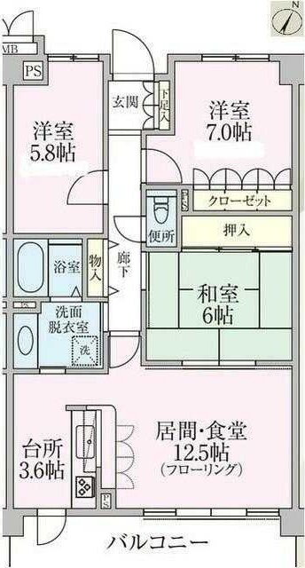 神奈川県横浜市青葉区松風台 青葉台駅 3LDK マンション 賃貸物件詳細