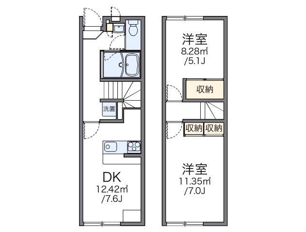 レオパレススィート 1階 2DK 賃貸物件詳細