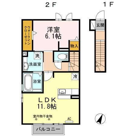 レガーロ 2階 1LDK 賃貸物件詳細