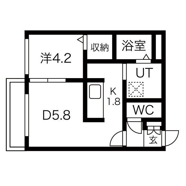 北海道札幌市北区北三十八条西４ 麻生駅 1DK マンション 賃貸物件詳細