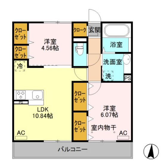群馬県前橋市元総社町２ 新前橋駅 2LDK アパート 賃貸物件詳細