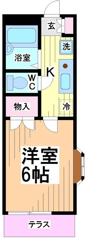 神奈川県川崎市多摩区登戸 登戸駅 1K アパート 賃貸物件詳細