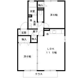 ウィルモア西梶尾　Ａ棟 1階 2LDK 賃貸物件詳細