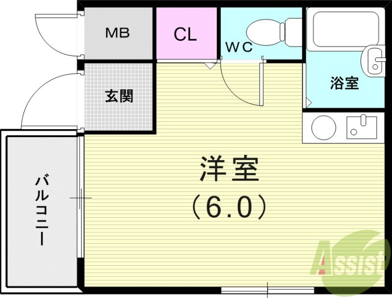 兵庫県神戸市灘区稗原町２ 六甲道駅 ワンルーム マンション 賃貸物件詳細