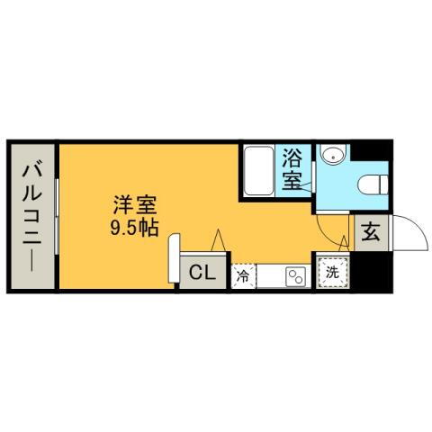 エンクレスト舞鶴 3階 ワンルーム 賃貸物件詳細
