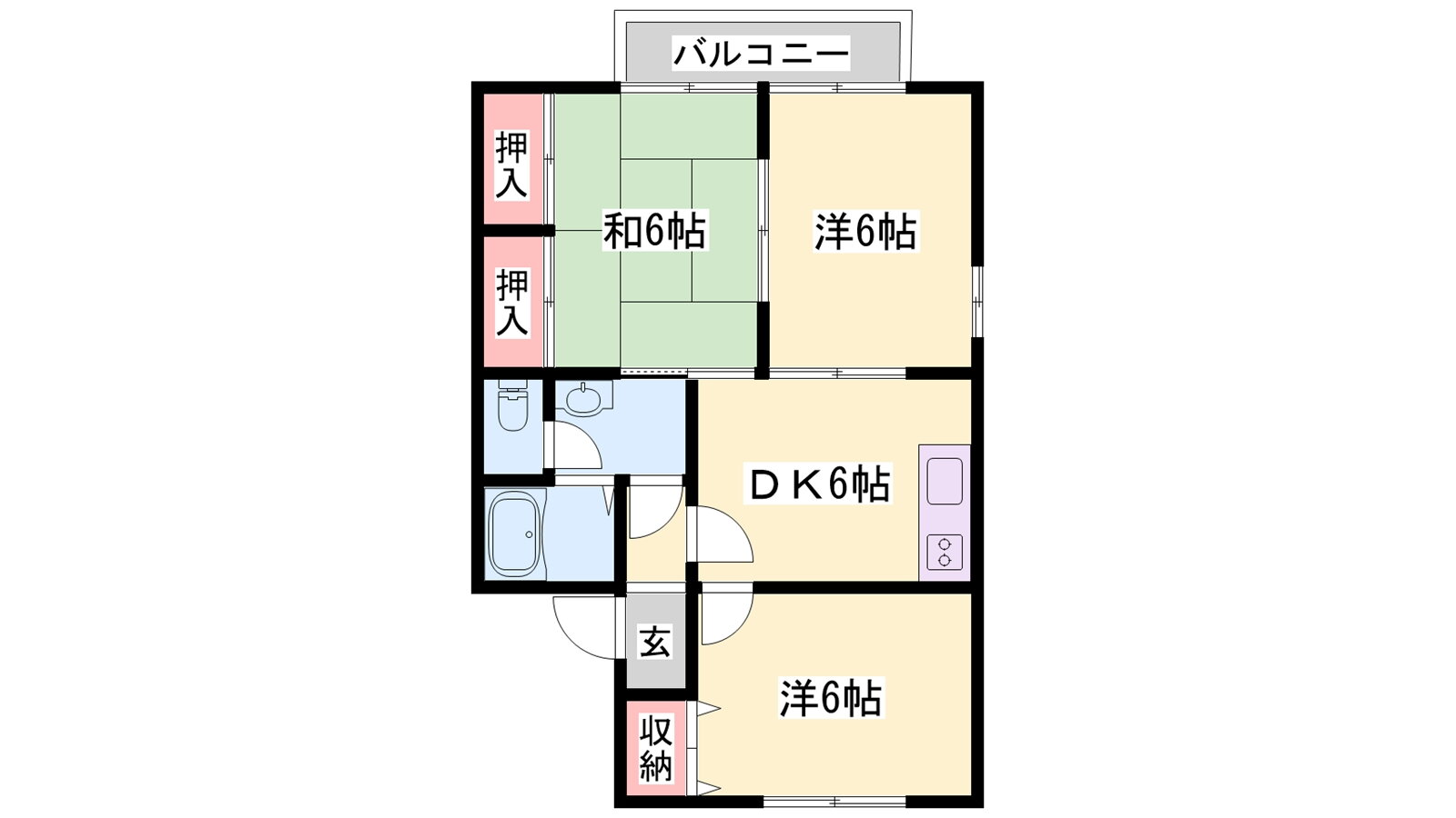 兵庫県高砂市神爪５ 宝殿駅 3DK アパート 賃貸物件詳細