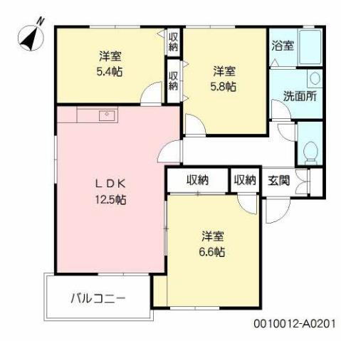 福岡県北九州市八幡西区力丸町 本城駅 3LDK アパート 賃貸物件詳細