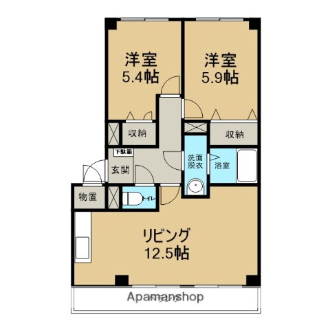 青森県青森市東造道３ 2LDK マンション 賃貸物件詳細