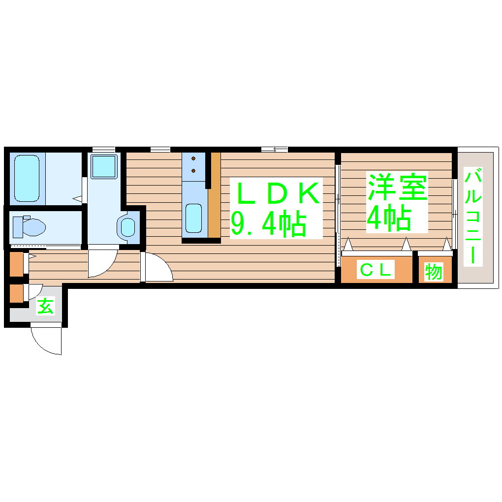 宮城県仙台市若林区成田町 連坊駅 1LDK アパート 賃貸物件詳細