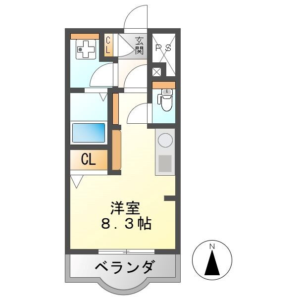 岐阜県岐阜市庵町 田神駅 1K マンション 賃貸物件詳細