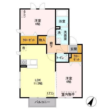 埼玉県春日部市新宿新田 南桜井駅 2LDK アパート 賃貸物件詳細