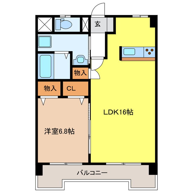 岐阜県岐阜市今嶺２ 西岐阜駅 1LDK マンション 賃貸物件詳細