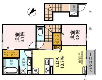 兵庫県神戸市北区北五葉６ 鈴蘭台西口駅 2LDK アパート 賃貸物件詳細