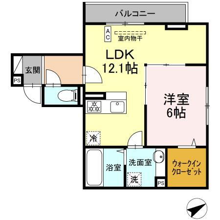 プラム　ツリー　ガーデン　ワイ 2階 1LDK 賃貸物件詳細