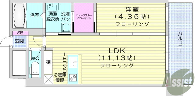 宮城県仙台市宮城野区二十人町 榴ケ岡駅 1LDK マンション 賃貸物件詳細