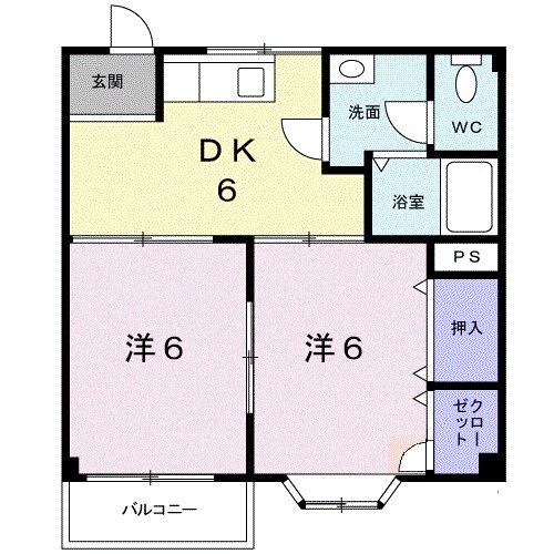 富山県富山市金代 越中荏原駅 2DK アパート 賃貸物件詳細