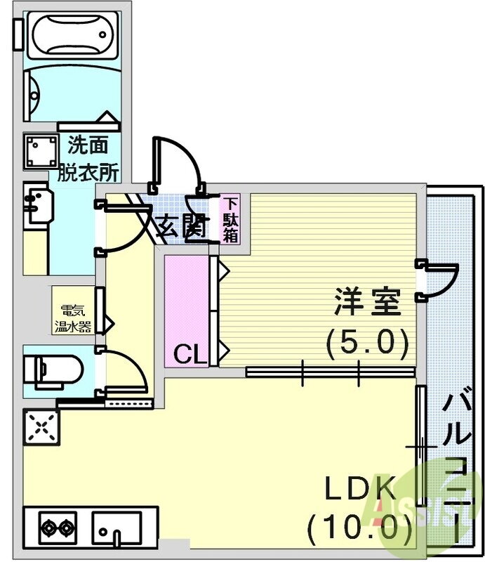 兵庫県神戸市兵庫区松原通１ 兵庫駅 1LDK アパート 賃貸物件詳細