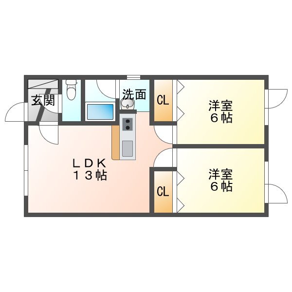 北海道苫小牧市緑町１ 苫小牧駅 2LDK アパート 賃貸物件詳細