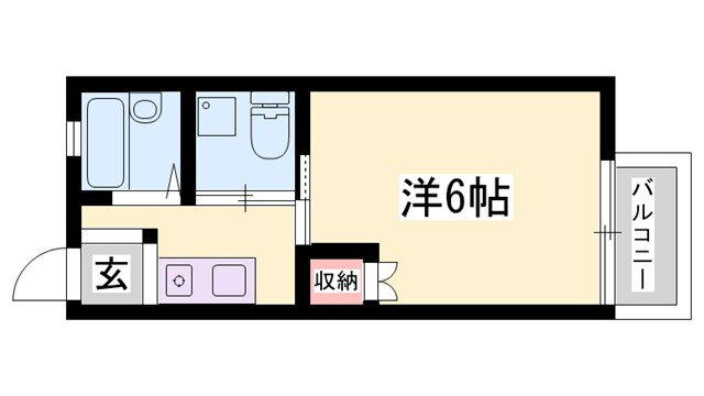 兵庫県姫路市御立中８ 姫路駅 1K アパート 賃貸物件詳細
