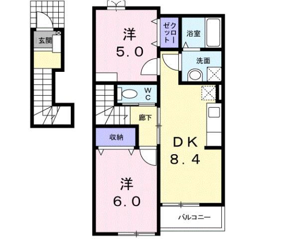 新潟県上越市子安 南高田駅 2DK アパート 賃貸物件詳細