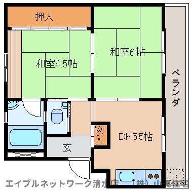 静岡県静岡市清水区月見町 清水駅 2DK マンション 賃貸物件詳細