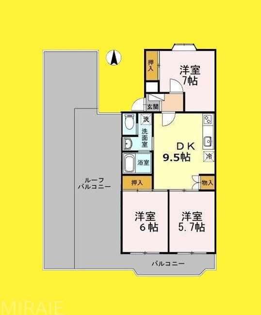 ウエストヒル湘南台 4階 3DK 賃貸物件詳細