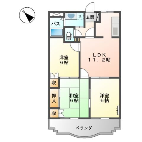 岡山県倉敷市水江 西阿知駅 3LDK アパート 賃貸物件詳細