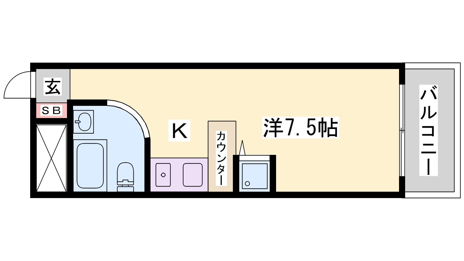 兵庫県姫路市東延末２ 手柄駅 ワンルーム マンション 賃貸物件詳細